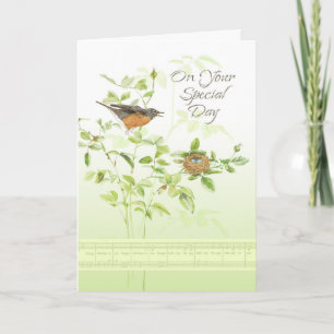 Robin Song Birthday Kaart