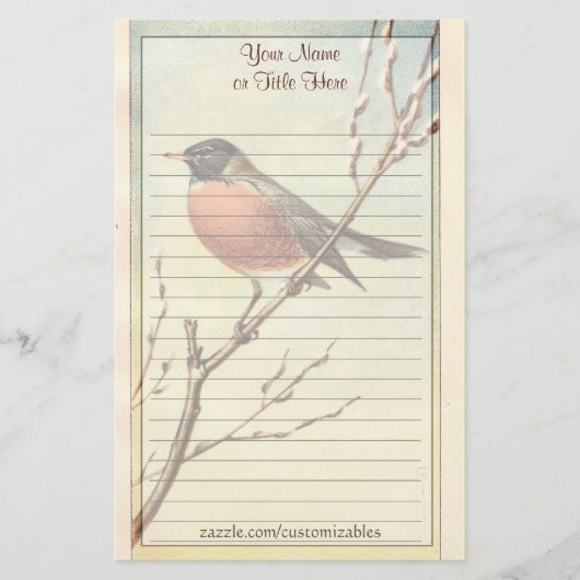  Robin Stationery Briefpapier (Voorkant)