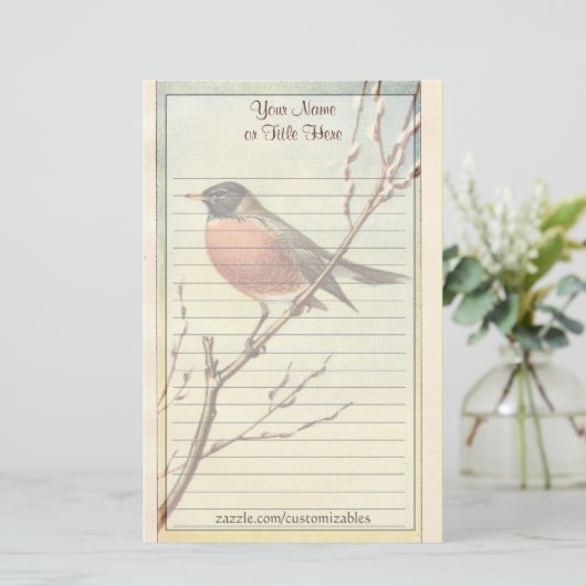  Robin Stationery Briefpapier (Staand voorkant)