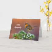 Robin Sympathy Card Kaart (Gele Bloem)