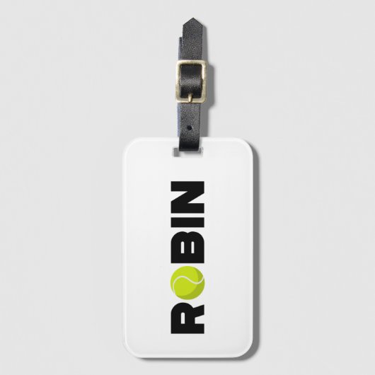 Robin Tennis Bagagelabel (Voorkant (verticaal))