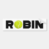 Robin Tennis Bumpersticker (Voorkant)