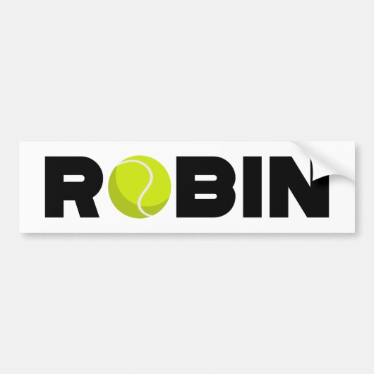 Robin Tennis Bumpersticker (Voorkant)