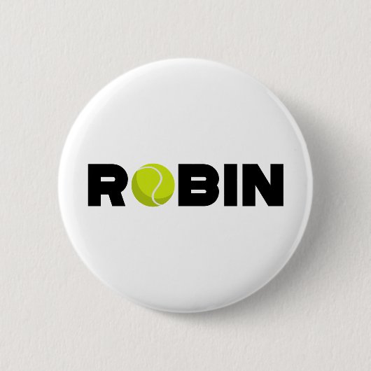 Robin Tennis Ronde Button 5,7 Cm (Voorkant)
