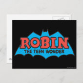 Robin The Teen Wonder Logo Briefkaart (Voorkant / Achterkant)