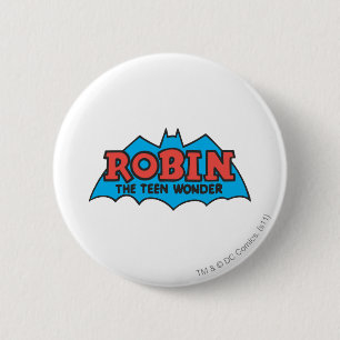 Robin The Teen Wonder Logo Ronde Button 5,7 Cm