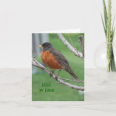 Robin, Thinkin" van u, juicht toe Kaart (Voorkant)