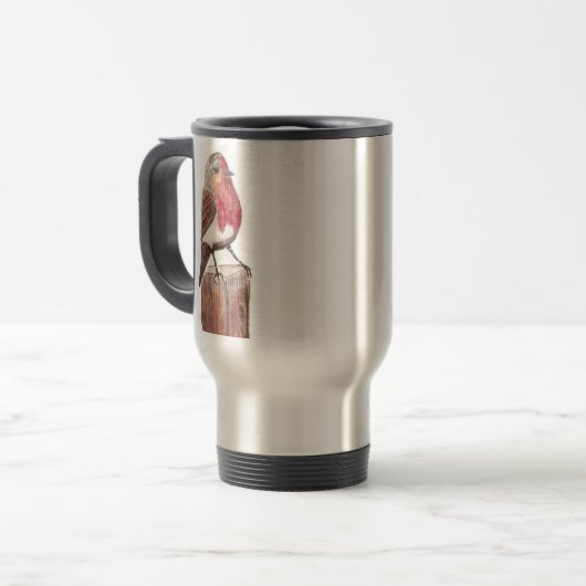 Robin Travel Mug Reisbeker (Voorkant links)