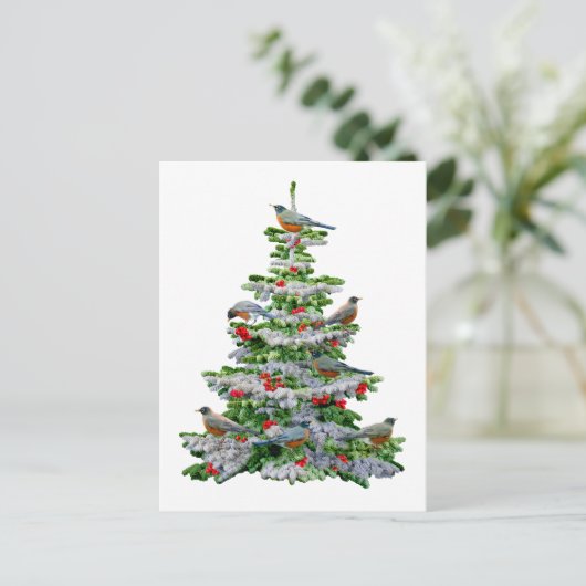 Robin Tree Briefkaart (Staand voorkant)