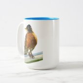 Robin Tweekleurige Koffiemok (Voorkant links)