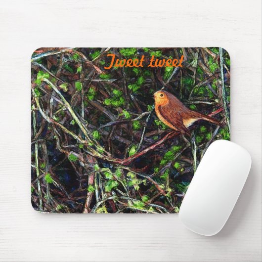 Robin Tweet tweet Mouse mat Muismat (Met muis)
