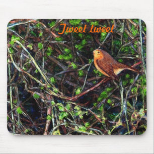 Robin Tweet tweet Mouse mat Muismat