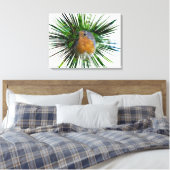 Robin up close canvas print (Insitu (Slaapkamer))