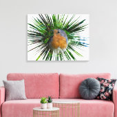 Robin up close canvas print (Insitu (Woonkamer))