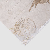 Robin Vogel Franse Postkaart Decoupage Blauw Tissuepapier (Detail)
