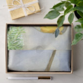 Robin vogel op een bevroren jeneverbes tissuepapier (Geschenk)