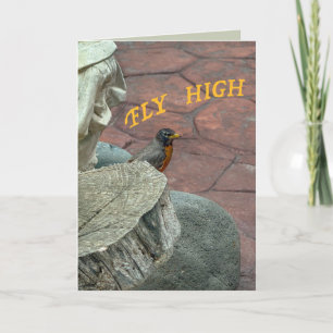 Robin vogel tuin Vlieg hoog personaliseer verjaard Kaart