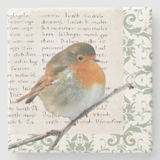  Robin-vogelhandboek Stenen Onderzetter (Voorkant)