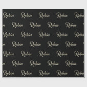 Robin Vorname Name edles Geschenkpapier Papier (Vlak)