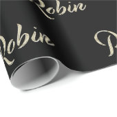 Robin Vorname Name edles Geschenkpapier Papier (Rol Hoek)