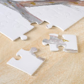 Robin waterverf schilderde kerstkunst legpuzzel (Zijkant)