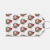 Robin Winter Delight Cadeaulabel (Voorkant (Horizontaal))