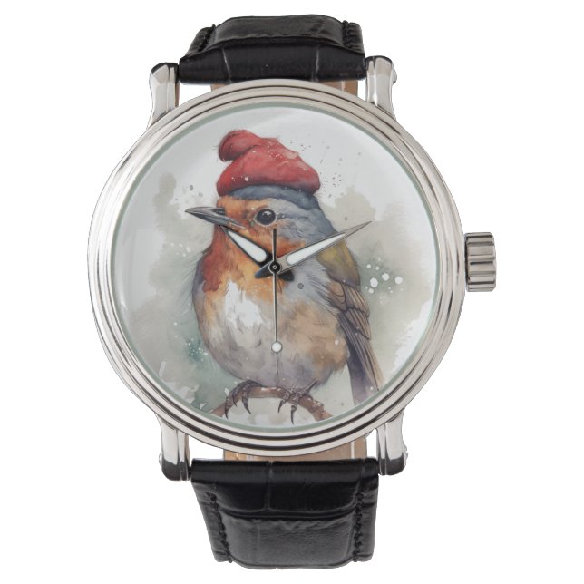 Robin Winter Delight Horloge (Voorkant)