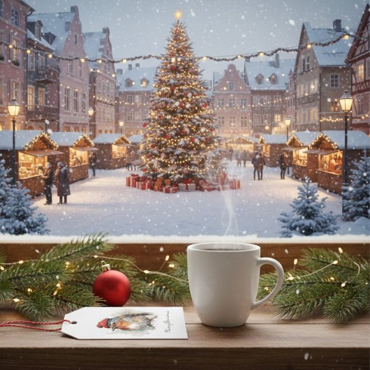 Robin Winter Delight, op maat Cadeaulabel