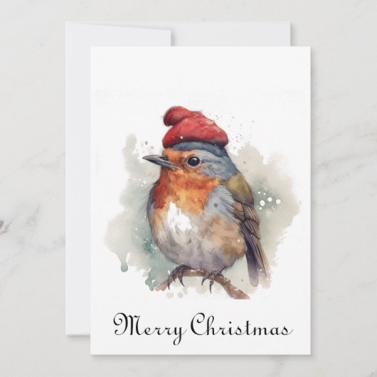 Robin Winter Delight, op maat Feestdagenkaart (Voorkant)