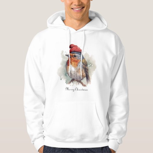 Robin Winter Delight, op maat Hoodie (Voorkant)