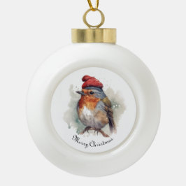 Robin Winter Delight, op maat Keramische Bal Ornament