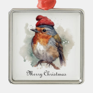 Robin Winter Delight, op maat Metalen Ornament