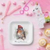 Robin Winter Delight, op maat Papieren Bordje (Feest)