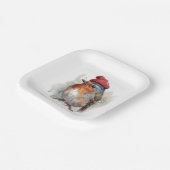 Robin Winter Delight, op maat Papieren Bordje (Gebogen)