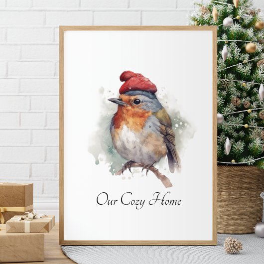 Robin Winter Delight, op maat Poster