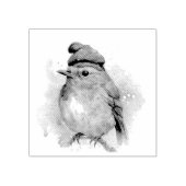 Robin Winter Delight, op maat Rubberstempel (Afrduk)