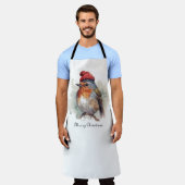 Robin Winter Delight, op maat Schort (Gedragen)