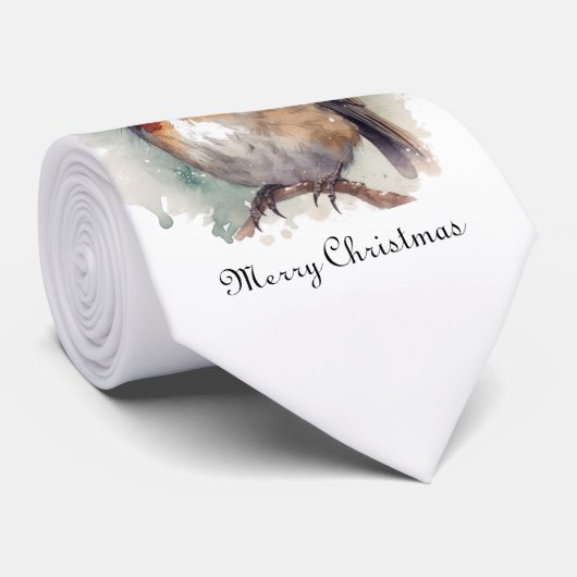 Robin Winter Delight, op maat Stropdas (Opgerold)