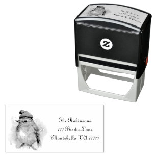 Robin Winter Delight, op maat Zelfinktende Stempel