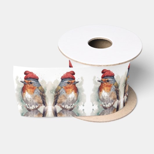 Robin Winter Delight Satijnen Lint (Spoel)