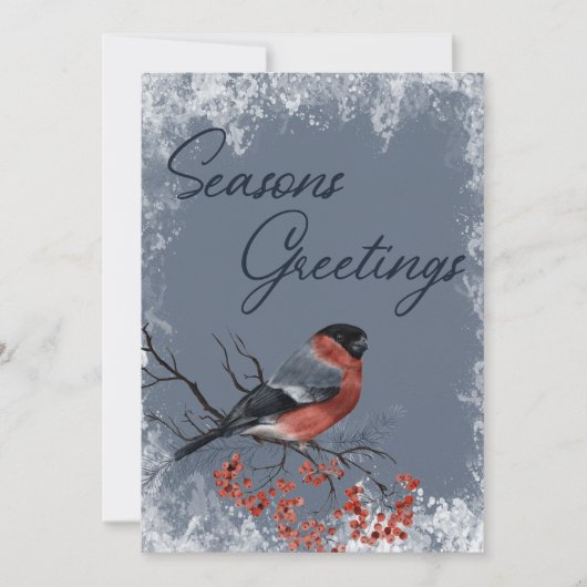 Robin Winter Vogels Zakelijke Kerstvakantie Kaart (Voorkant)