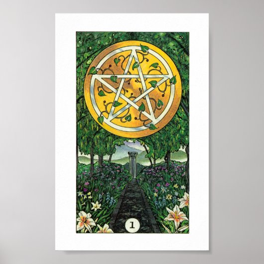 Robin Wood Tarot - Ace of Pentacles Poster (Voorkant)
