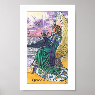 Robin Wood Tarot - Koningin van bekertjes Poster