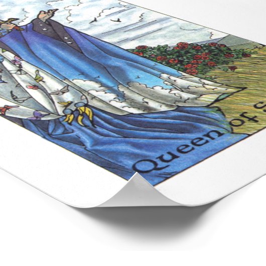 Robin Wood Tarot - Koningin van Swords Poster (Hoek)