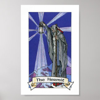 Robin Wood Tarot - majoor 09 The Hermit Poster