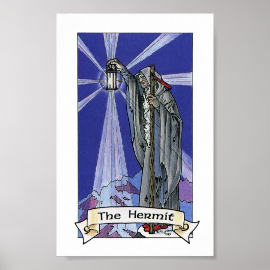 Robin Wood Tarot - majoor 09 The Hermit Poster (Voorkant)