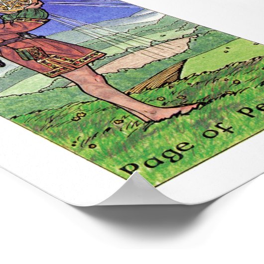 Robin Wood Tarot - Pagina van Pentacles Poster (Hoek)