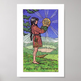 Robin Wood Tarot - Pagina van Pentacles Poster