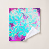 Robin's Egg Blau Pepermunt Twist Phlox Bloemen Bad Handdoek (Wasdoekje)
