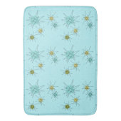 Robin's Egg Blue Atomic Starbursts Bath Mat (Voorkant Verticaal)